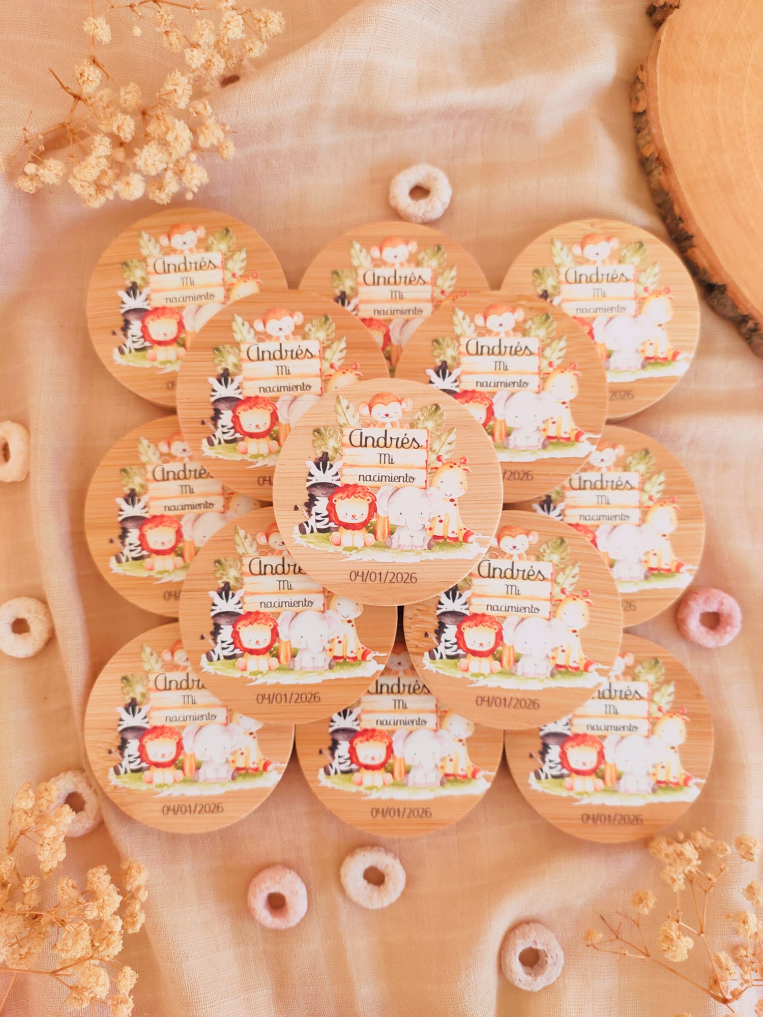Abridor de bambú magnético personalizado Colección Safari - Imagen 19