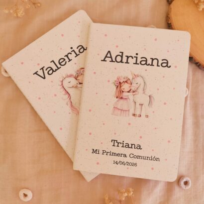 Libretas personalizadas para eventos modelo unicornios