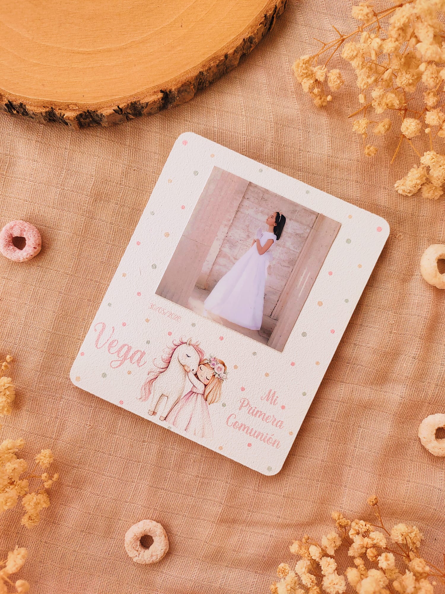 Marcos portafotos de madera con imán modelo unicornios - Imagen 4