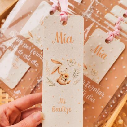 Marcapáginas de madera para eventos