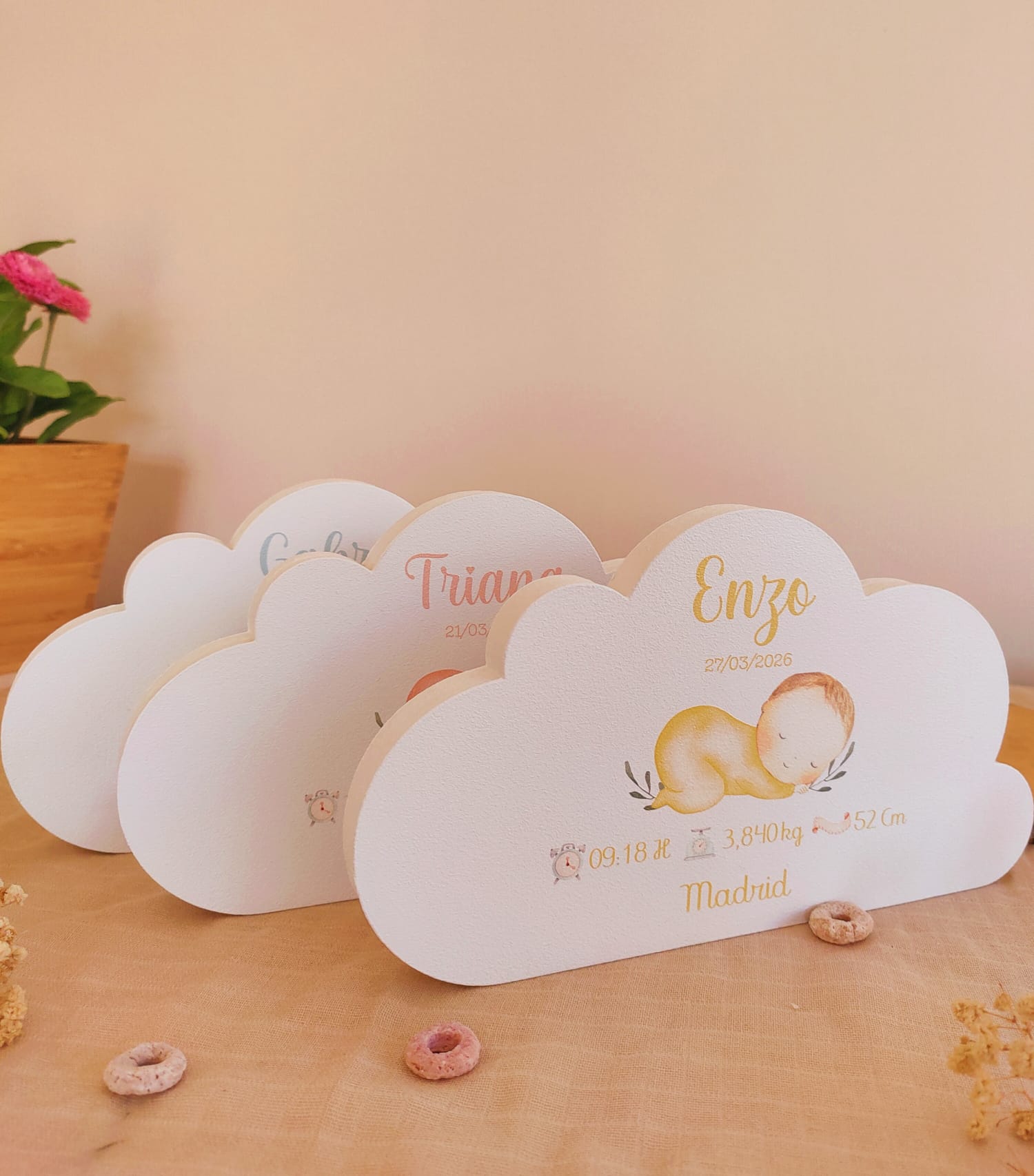 Natalicio Nube de madera Personalizado - Imagen 8