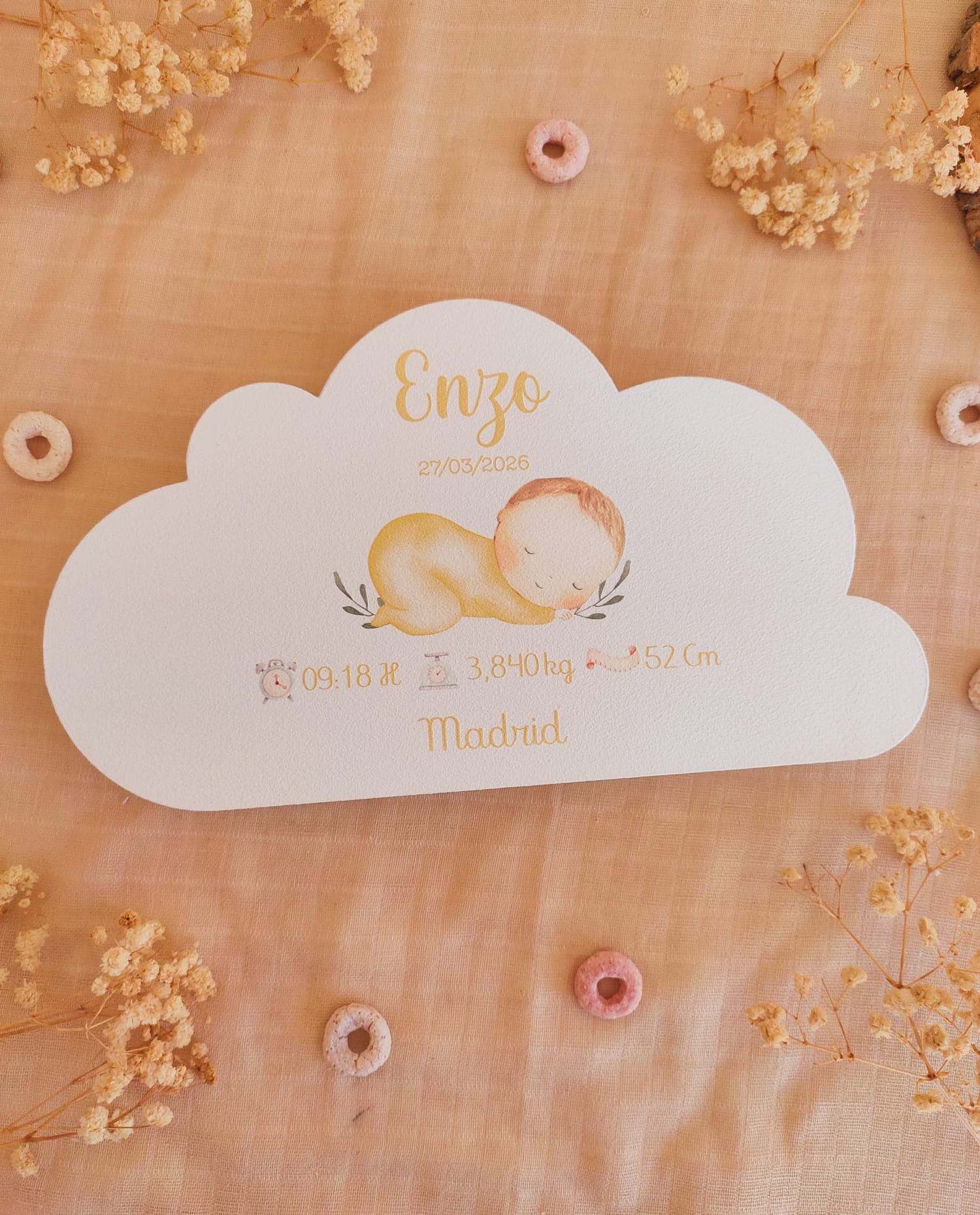 Natalicio Nube de madera Personalizado - Imagen 5