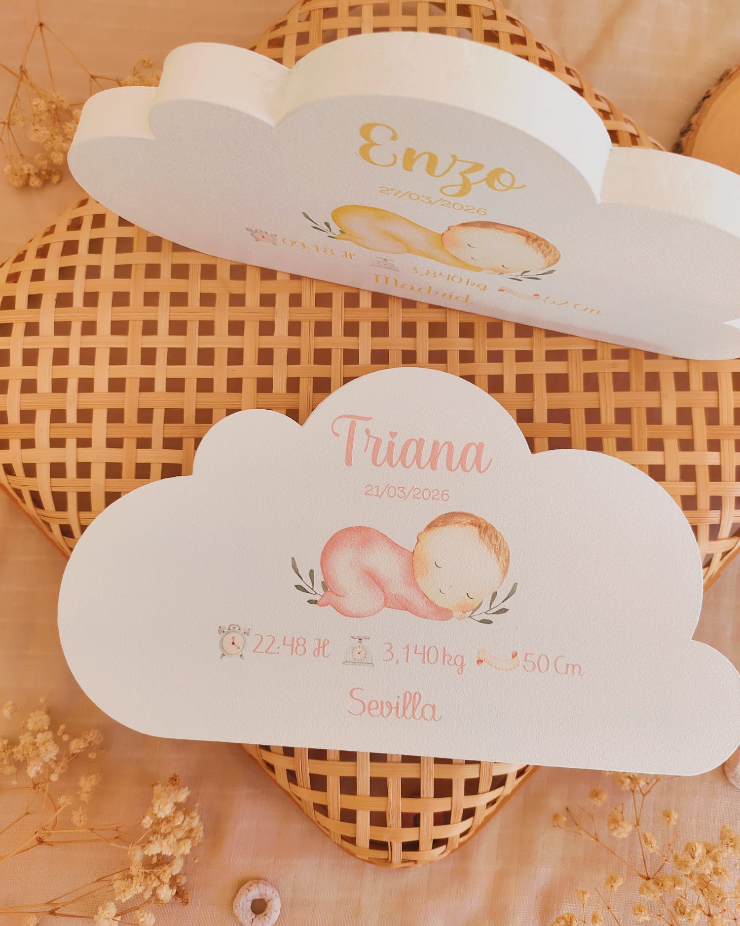 Natalicio Nube de madera Personalizado - Imagen 2