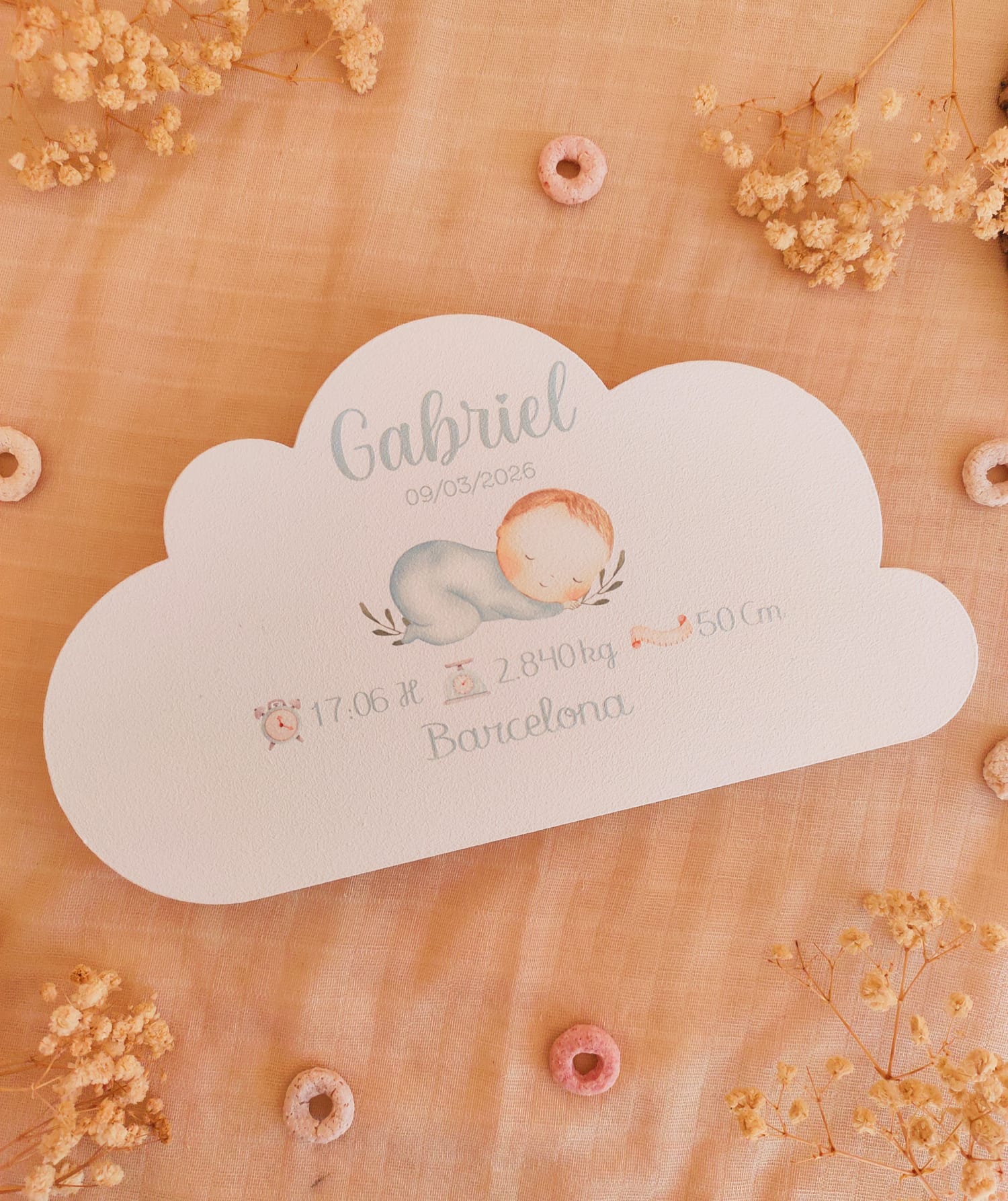 Natalicio Nube de madera Personalizado - Imagen 7