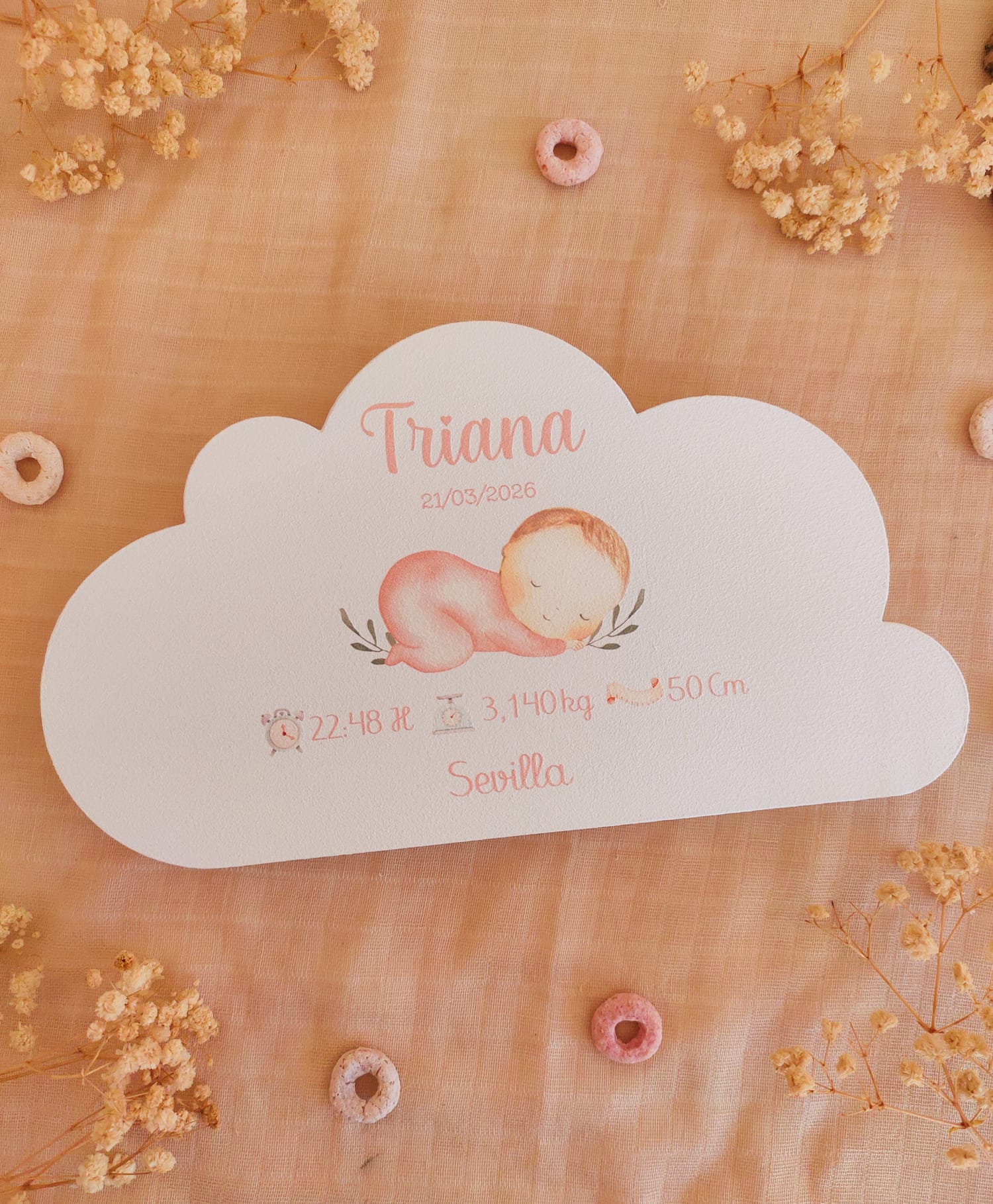 Natalicio Nube de madera Personalizado - Imagen 6