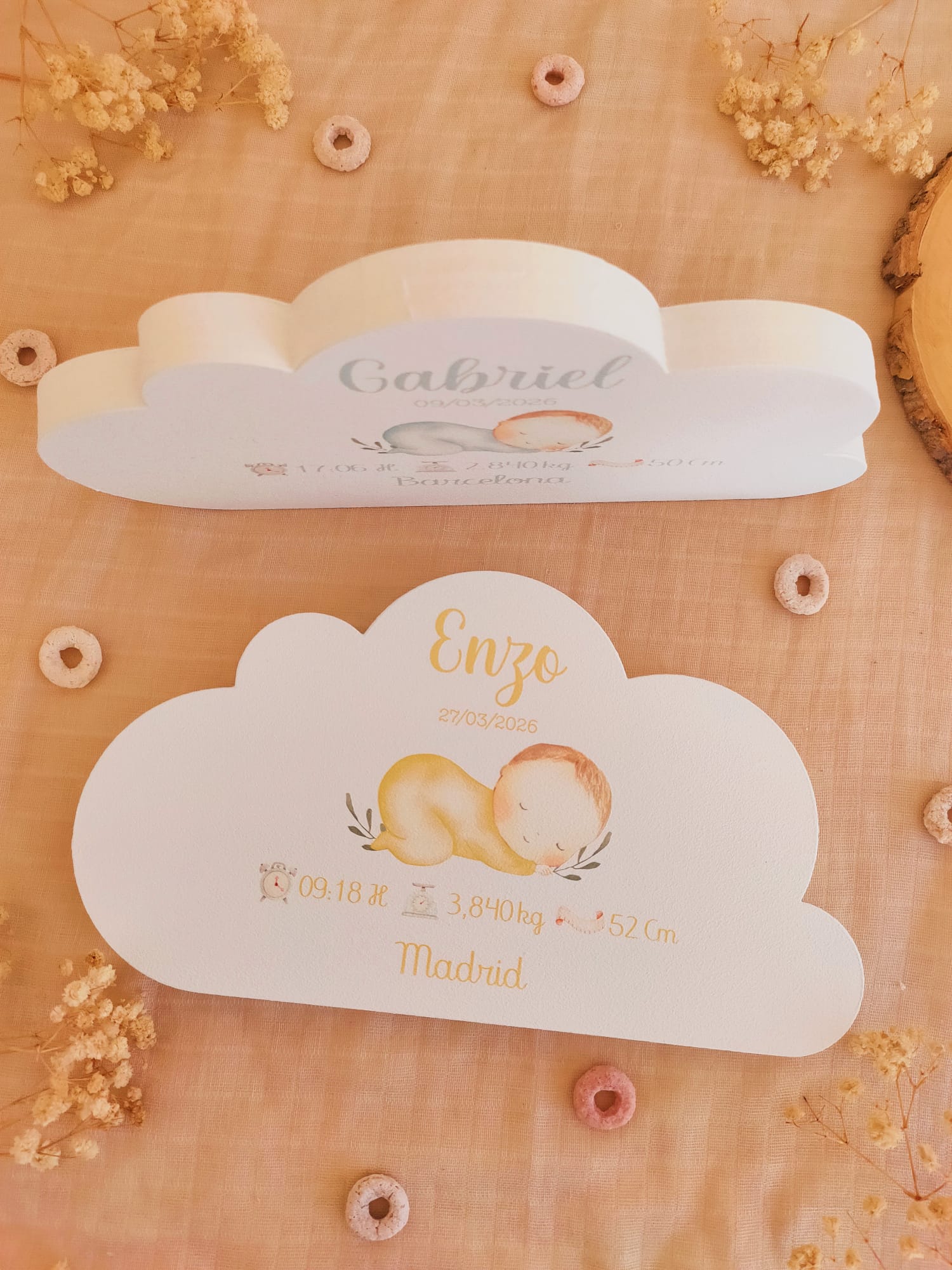 Natalicio Nube de madera Personalizado - Imagen 4