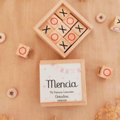 Juego Tres en raya personalizado de madera